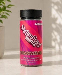 Shrumfuzed Miniz Gummies 320mg Strawmelon